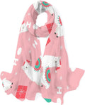 Presents Lightweight for Wrap Christmas Scarves Hyjoy Long Scarf Shawl Girls Women Silk Llama Neck