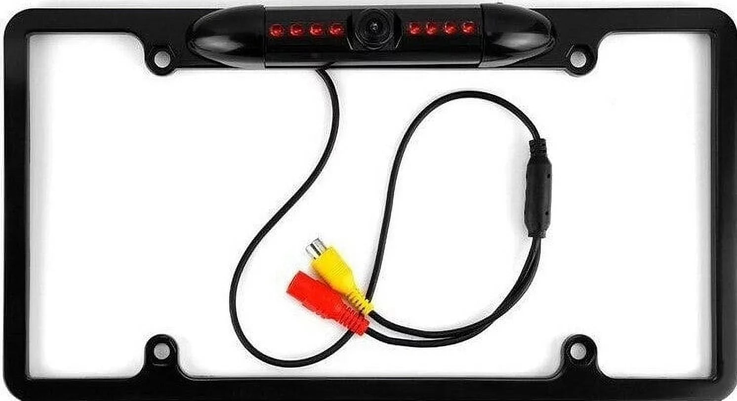 Black Angle Car Night HD Backup License View Waterproof Rear Plate Wide Camera