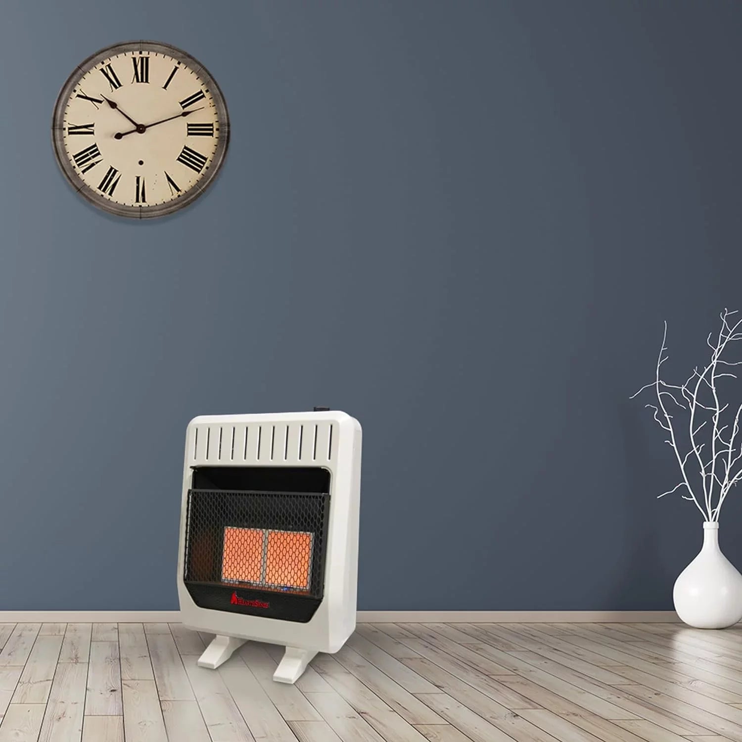 Hearth Infrared Vent Fuel with Heater Control Dual IR16T-BB and Blower Plaque Sense 20,000BTU T-Stat Model# Base Less