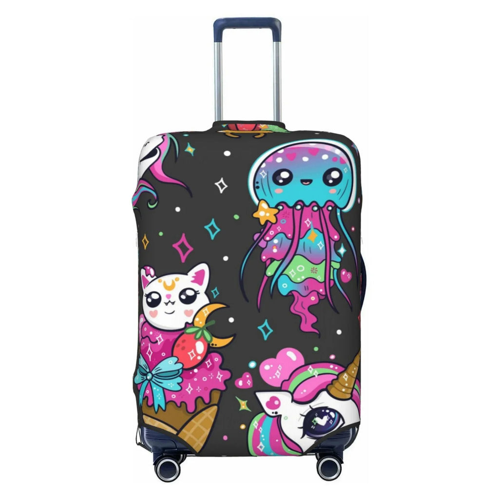 Luggage Protector Stratch Resistance Dust Covers And Unicorn Fit Protector,Suitcase Cat 18-32 Protector And Fotbe Rainbow Cover Luggage,Washable Icecream Inch Cover