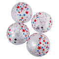 Glitter - Favors air-filled Balls 12 Party - 11" Medium - Pieces Toys Patriotic Beach