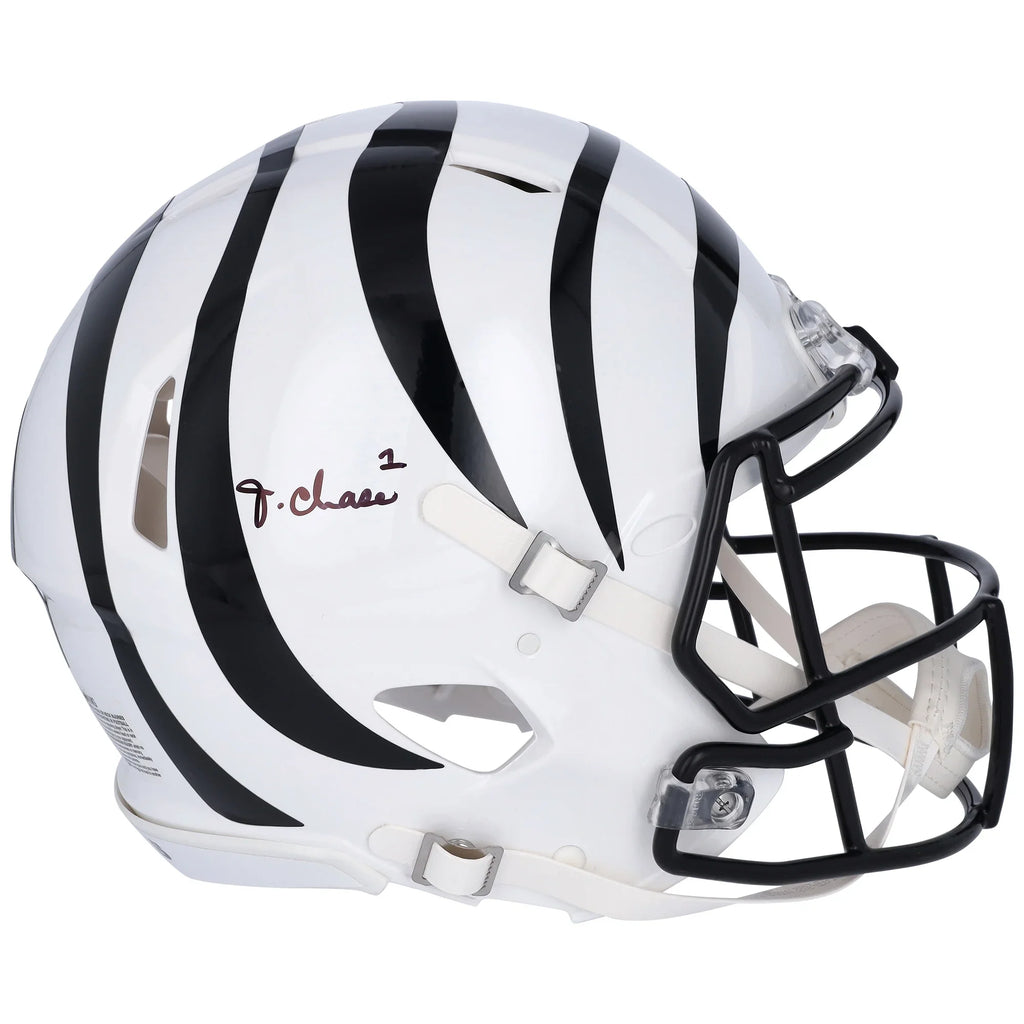 Ja'Marr Bengals Alternate Authentic 2022 Cincinnati Chase Field Riddell Speed Helmet On Autographed