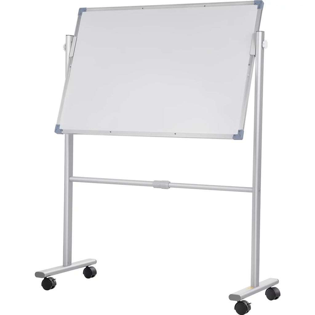 Frame with Magnetic Office Dry Reversible 360 and 36" Lockable w/ Mobile Board BENTISM for Adjustable 24" Wheels Sided Rolling Erase Whiteboard Home x Height Swivel Aluminum Stand Double School