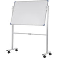 Frame with Magnetic Office Dry Reversible 360 and 36" Lockable w/ Mobile Board BENTISM for Adjustable 24" Wheels Sided Rolling Erase Whiteboard Home x Height Swivel Aluminum Stand Double School