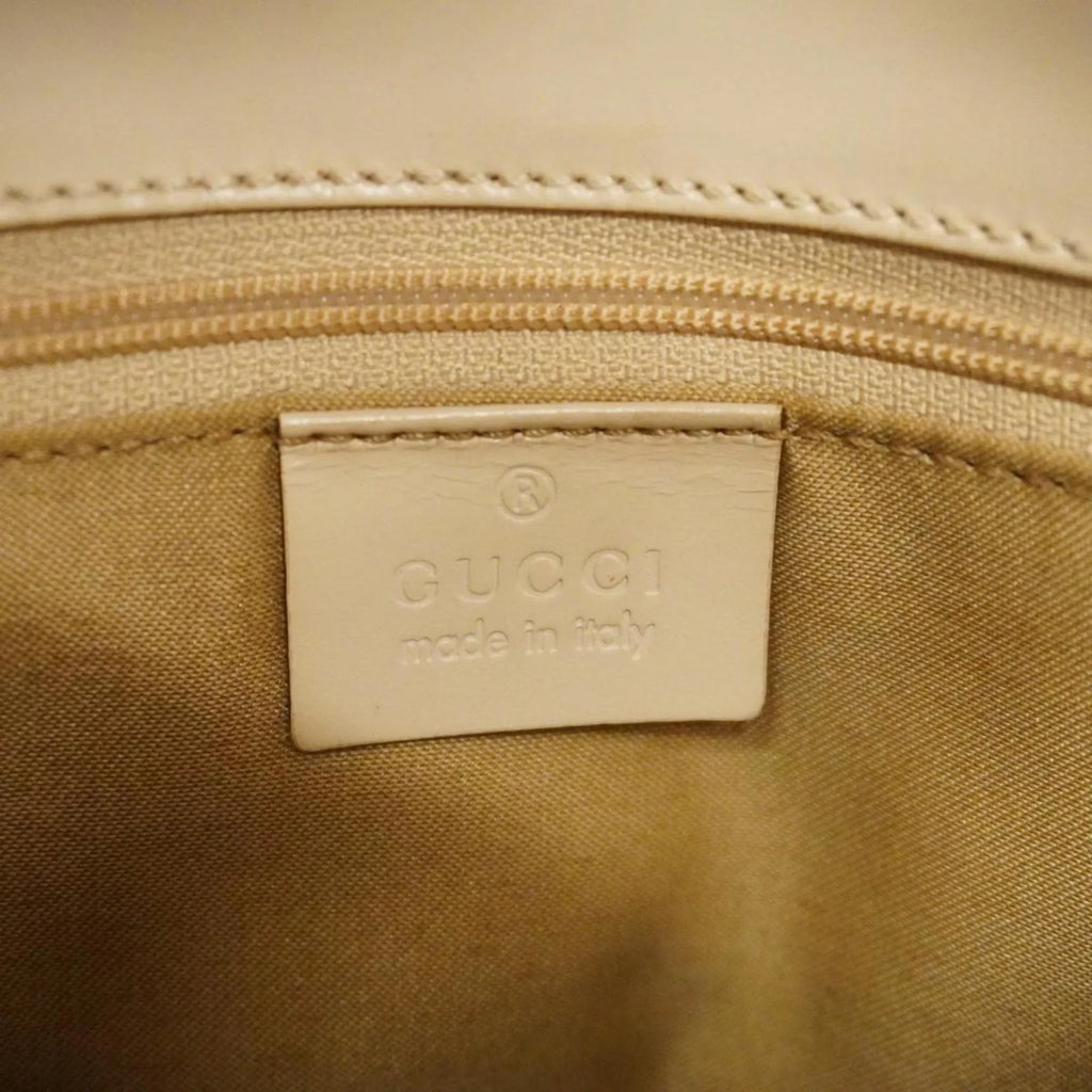 Women's (Good) Ivory Gucci GG 1079 Leather Handbag 002 Pre-Owned Canvas
