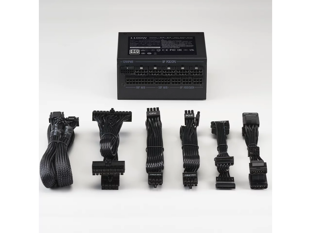 Factor SFX ATX3.0, Platinum 1100W Fully Form Bracket 80+ Efficiency, Fully ATX SFX Platinum Modular, Master Cooler V1100 SFX, (MPZ-B001-SFAP-BUS) Included,
