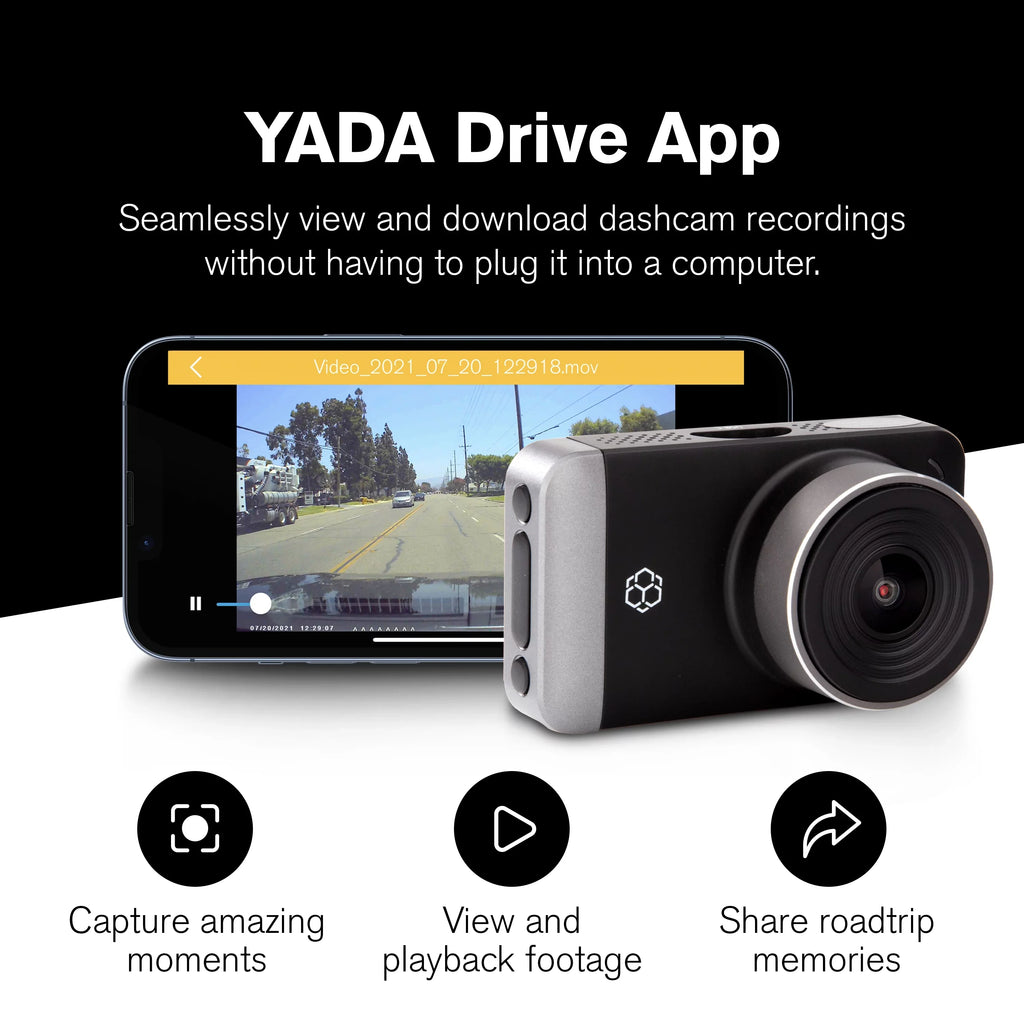 Angle Range Lense, with 150 Pro Mode with G-Sensor Day/Night. 4K Park GPS Resolution High UHD for LCD Degree Dynamic Record Yada Wide Roadcam Screen, Technology App, and 3"
