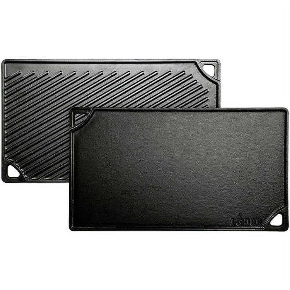 Grill/Griddle Iron Double Sided Cast Seasoned Lodge