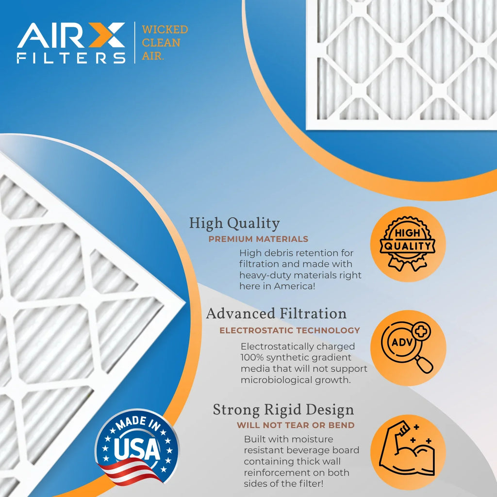 2200 AC atmospheric Premium WICKED Pack Filter MERV USA 1500 FPR & 13 atmospheric FILTERS Filters HVAC Electrostatic by Made CLEAN AIR. Comparable - AIRX MPR 12x36x1 to Pleated 6 Conditioner 12x36x1 Furnace 9 Filter