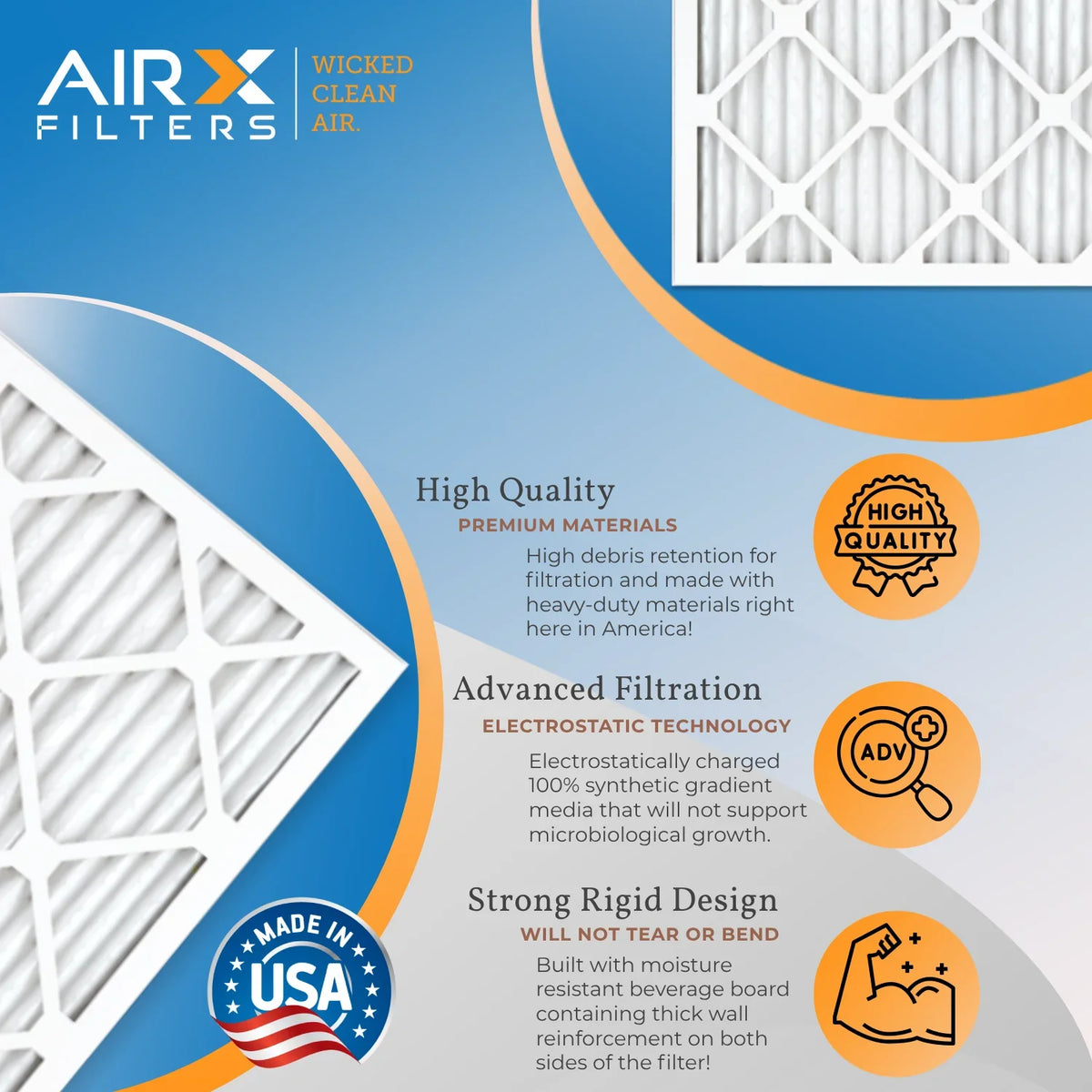 to 7 MPR 1200 FILTERS 11 USA oxygen by oxygen Conditioner & 4 12x36x1 Made Pack 1000, HVAC Filter Filters Filter MERV AIR. 12x36x1 WICKED Electrostatic Pleated FPR Comparable Furnace MPR AIRX CLEAN Premium