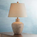 Tall Leaf Hammered Brown Pot 29" Table Farmhouse Shade Rustic 360 Empire Bentley Lighting Textured Lamp Home for Room Living Bedroom White Off House