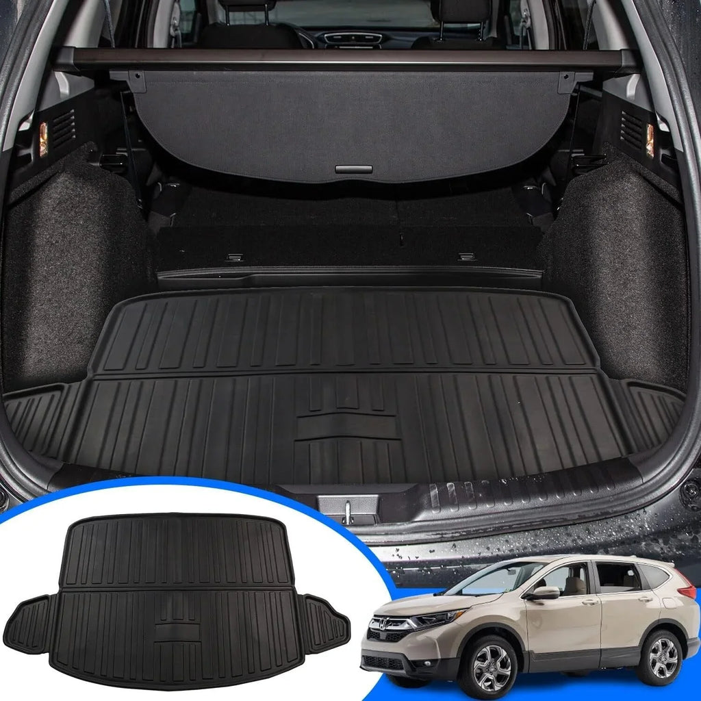 2020 2017-2022 Tray Honda 2021 2019 Cargo Honda 2017 for All Trunk Floor 2022 2018 Cargo CR-V Fit Mat Liner Rear Black Accessory, Weather Cover CR-V