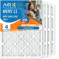 Comparable WICKED AIRX Filter MERV Pleated by Furnace Filter USA 11 1000, 4 FILTERS CLEAN oxygen HVAC & Premium Made Pack 1200 14x24x1 FPR MPR Electrostatic Filters oxygen AIR. MPR to Conditioner 7 14x24x1