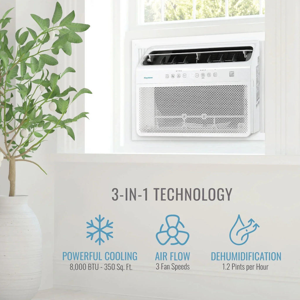 oxygen 8,000 Keystone with BTU Remote Inverter Mounted Window Conditioner Control