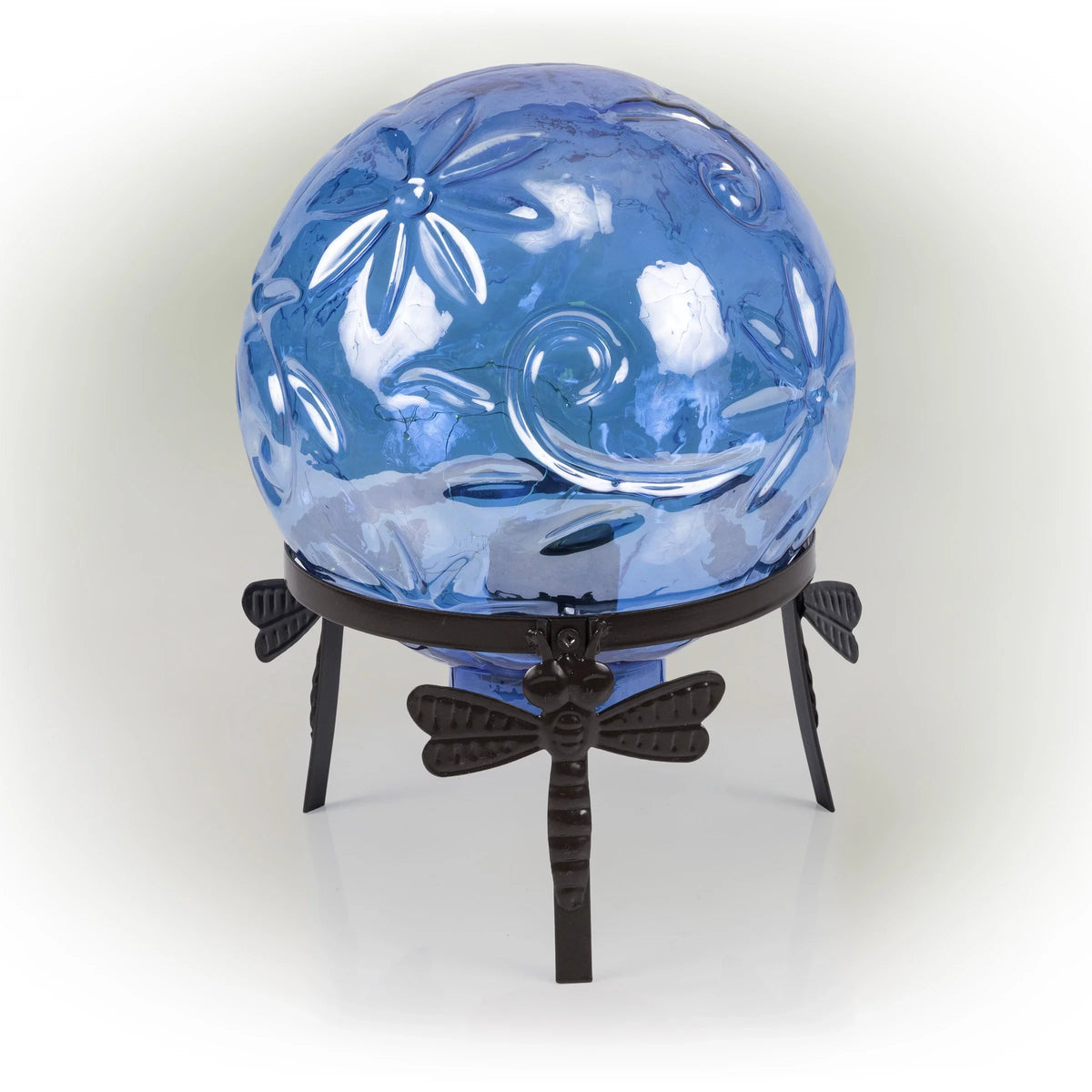 L Light-up Globe, 13" H Blue 10" x W Glass Corporation x Embossed 10" Alpine Gazing