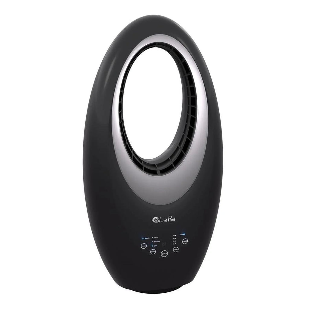 atmospheric with Oscillating Auto-Duster Filter, Bladeless Circulator- Fan Cooling Fan, Graphite Livepure