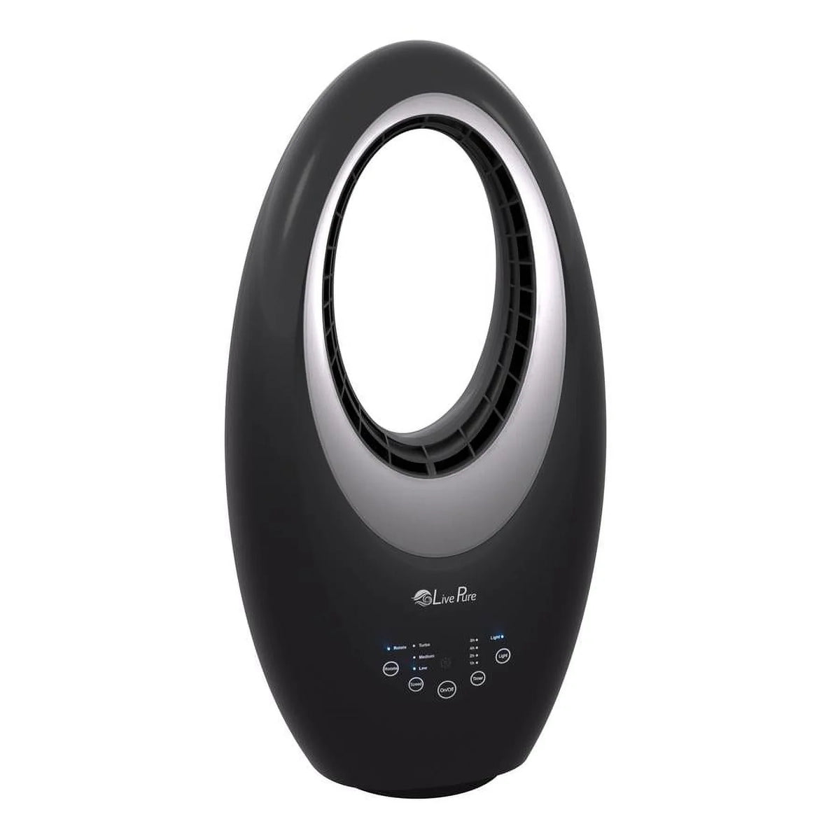 atmospheric with Oscillating Auto-Duster Filter, Bladeless Circulator- Fan Cooling Fan, Graphite Livepure