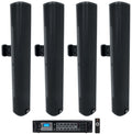 Array Black JBL (4) Commercial Column Speakers+Amp 70V Mount COL600-BK 24" Wall