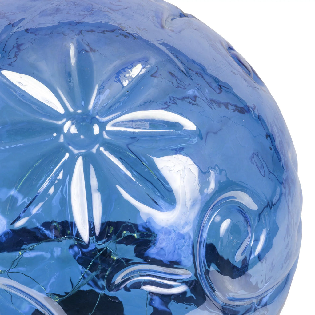 L Light-up Globe, 13" H Blue 10" x W Glass Corporation x Embossed 10" Alpine Gazing