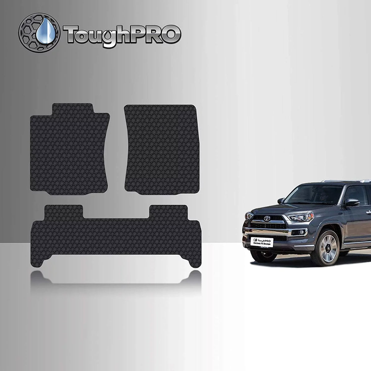 All Compatible with - (Front + 2021 TOUGHPRO Floor - Mat 4Runner Weather 2nd Row Set Toyota Row) Accessories