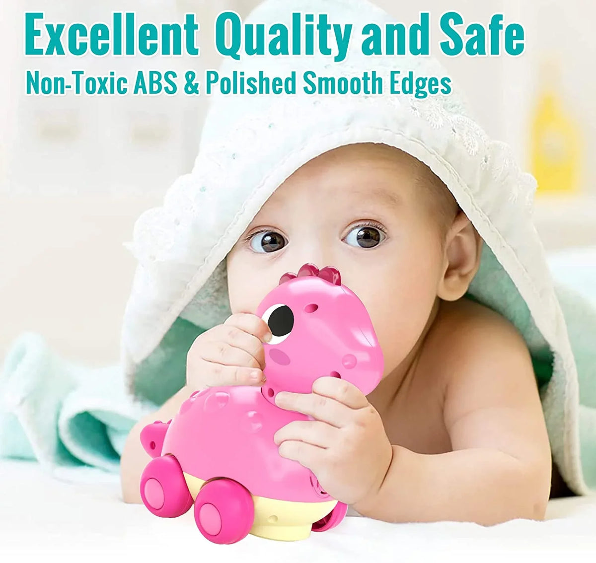 Light Musical Baby Old for Age Girl Toys 2 1 12 Toys 12-18 Months, 1 Crawling Musical - 18 Infant 3 Girl, to for Baby Year Toys to Toys Go Baby Toys Gifts for Pink Touch Months for 2, Toy & Dinosaur