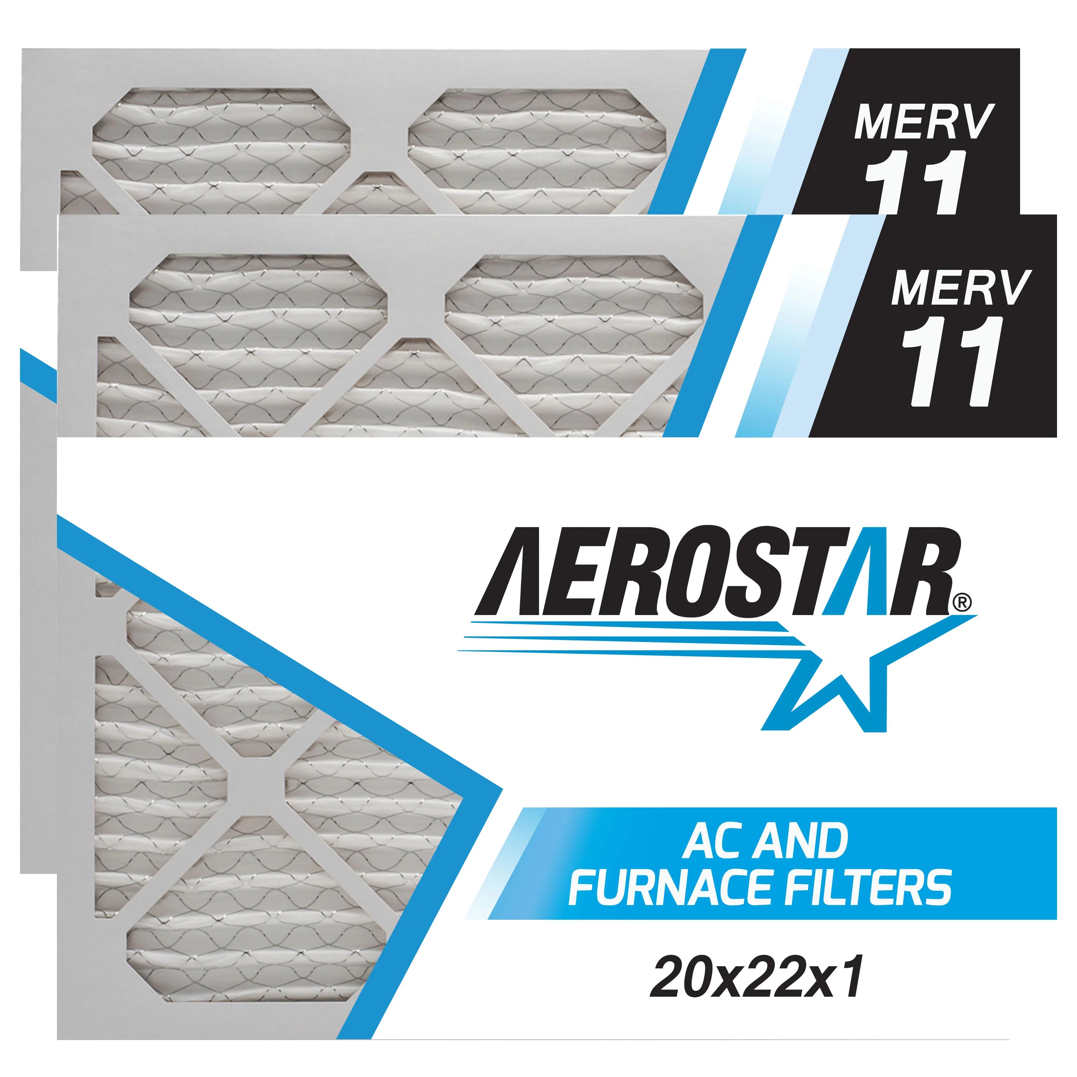 11, MERV Box oxygen of 2 by 20x22x1 - Aerostar Filter