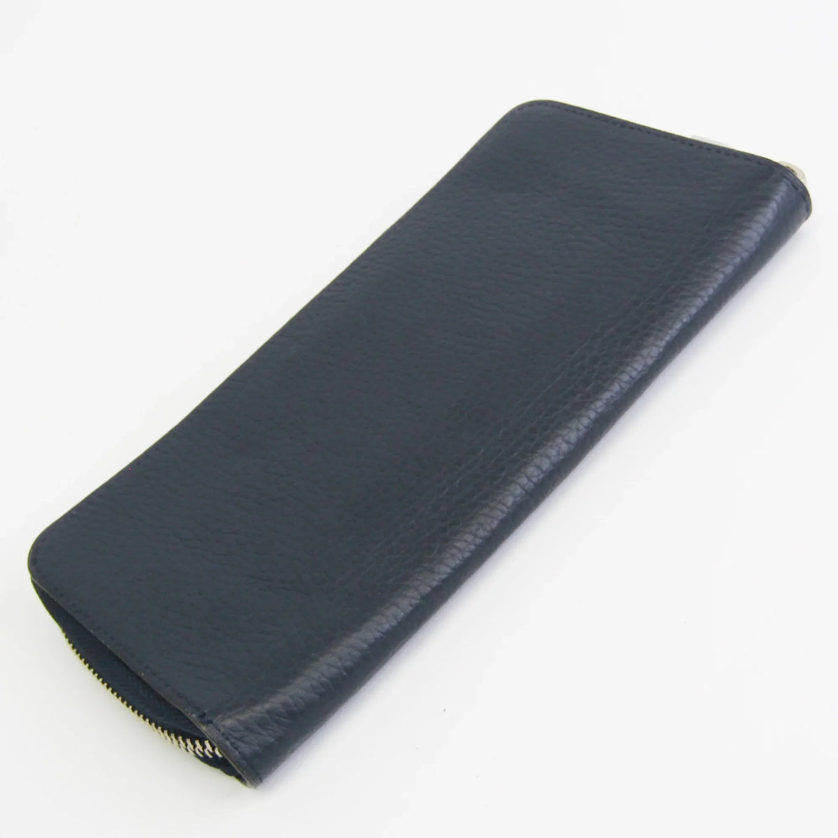 Vertical Louis Zippy Taurillon Leather (bi-fold) Wallet Long Vuitton Wallet Unisex Taurillon Navy M58823 (Good) Pre-Owned
