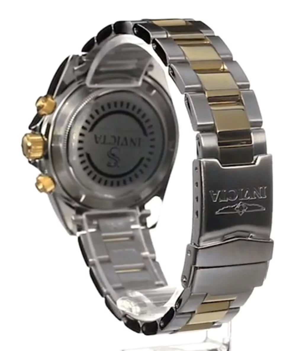 Steel Tone Gold Invicta Two Speedway 200m 14930 Men Stainless Dial Watch Quartz