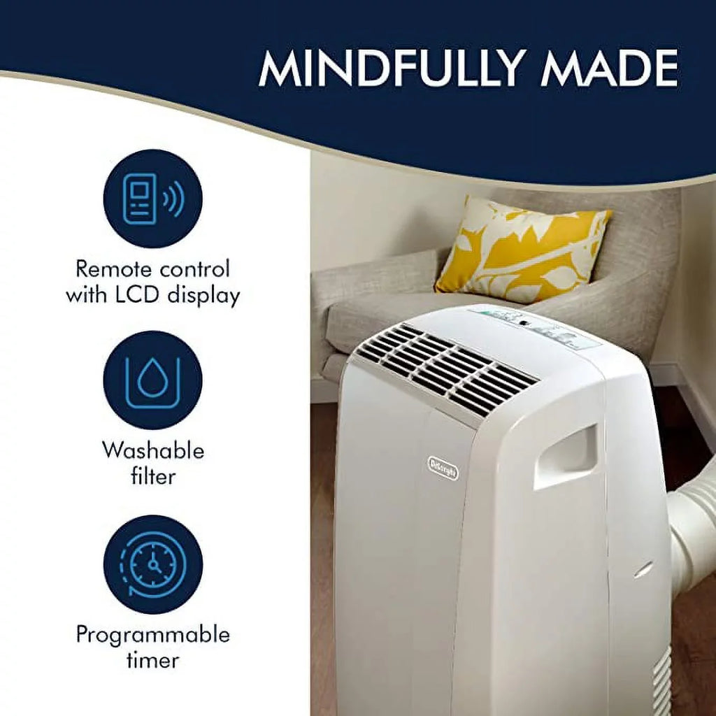 6,700 Conditioner ASHRAE) with (10,000 BTU (Refurbished) BTU movable Dehumidifier DeLonghi Restored oxygen 3-Speed
