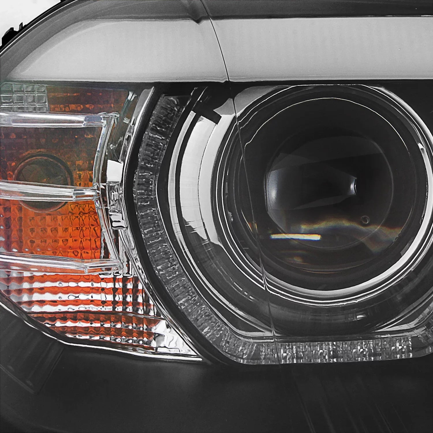 Pair [w/ HID LED AFS Driver Left+Passenger DRL Projector Headlights Black Model] X5 Right E70 2007-2010 Halo For BMW - AKKON