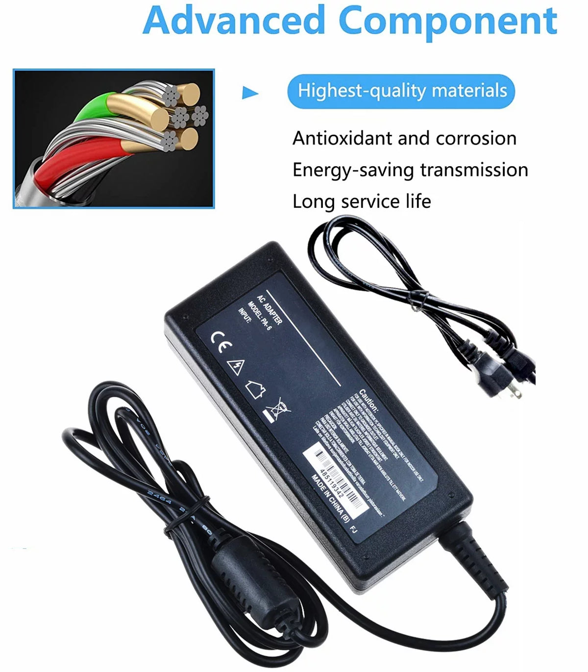 Vostro Charger 14 Mains Replacement for Cable / LED Notebook Dell 14-3459 3459 Supply PS Laptop Adapter Battery PSU Cord BOO DC 14 KONKIN Compatible PC 3000 AC Power