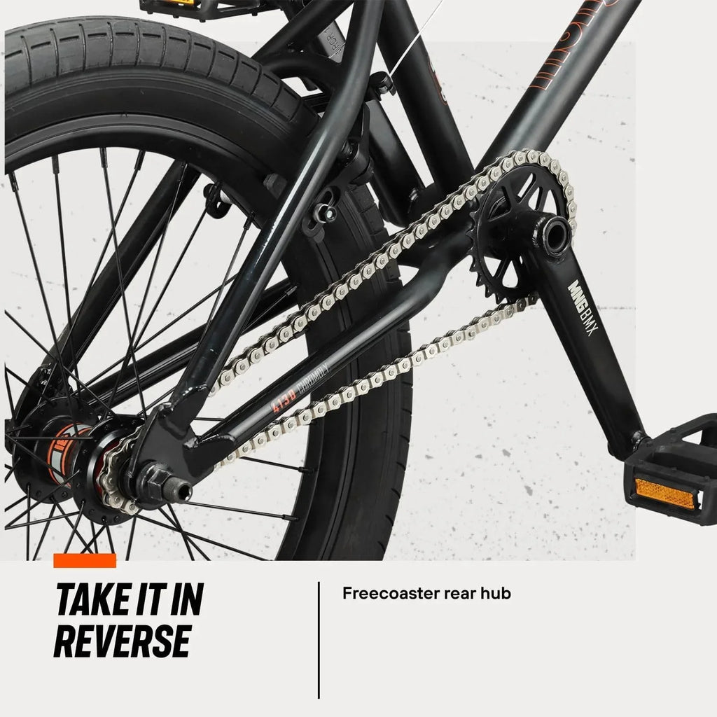 Freestyle Wheels BMX Steel - Open 20 Bike, Legion Inch Box Mongoose Frame, BLACK/ORANGE