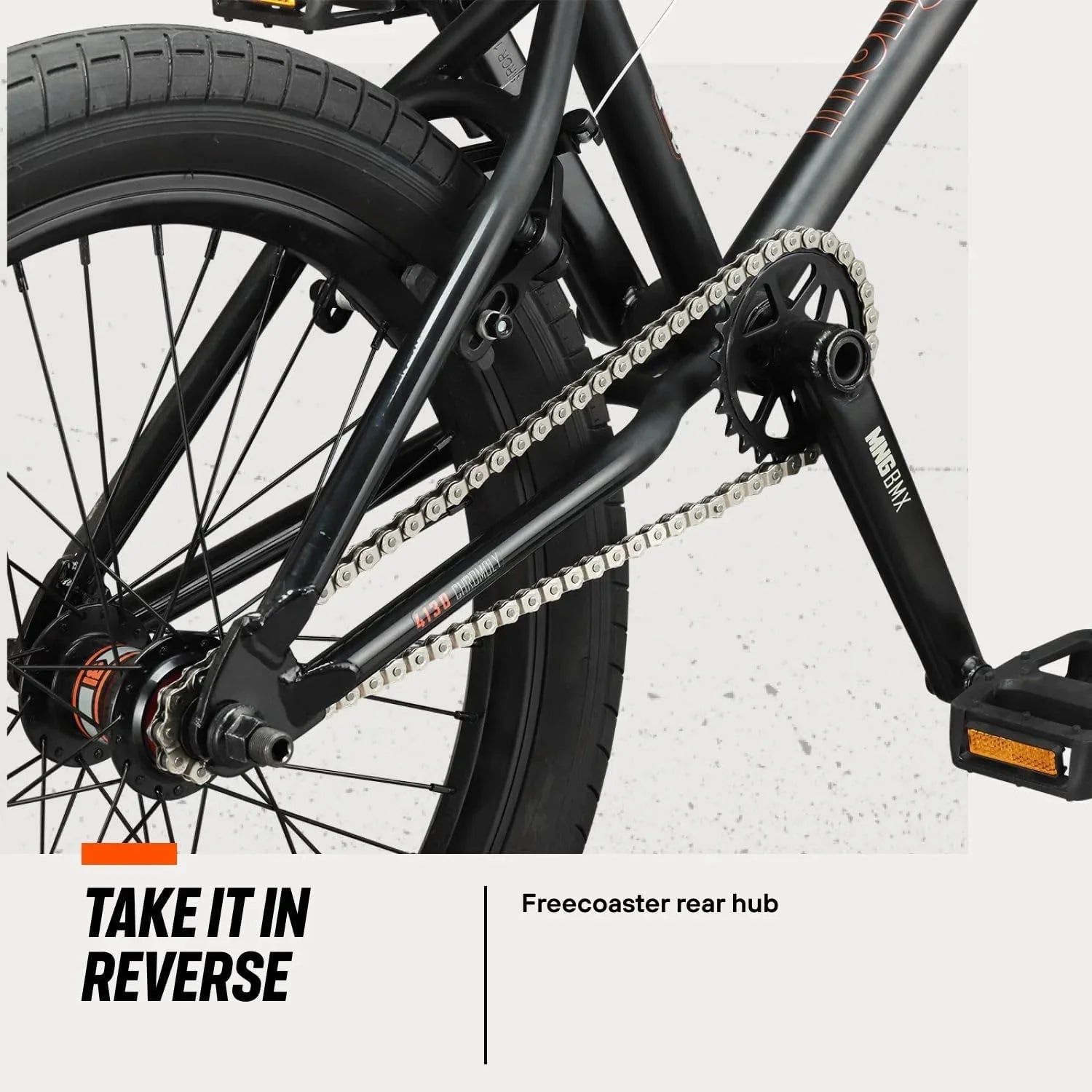 Freestyle Wheels BMX Steel - Open 20 Bike, Legion Inch Box Mongoose Frame, BLACK/ORANGE