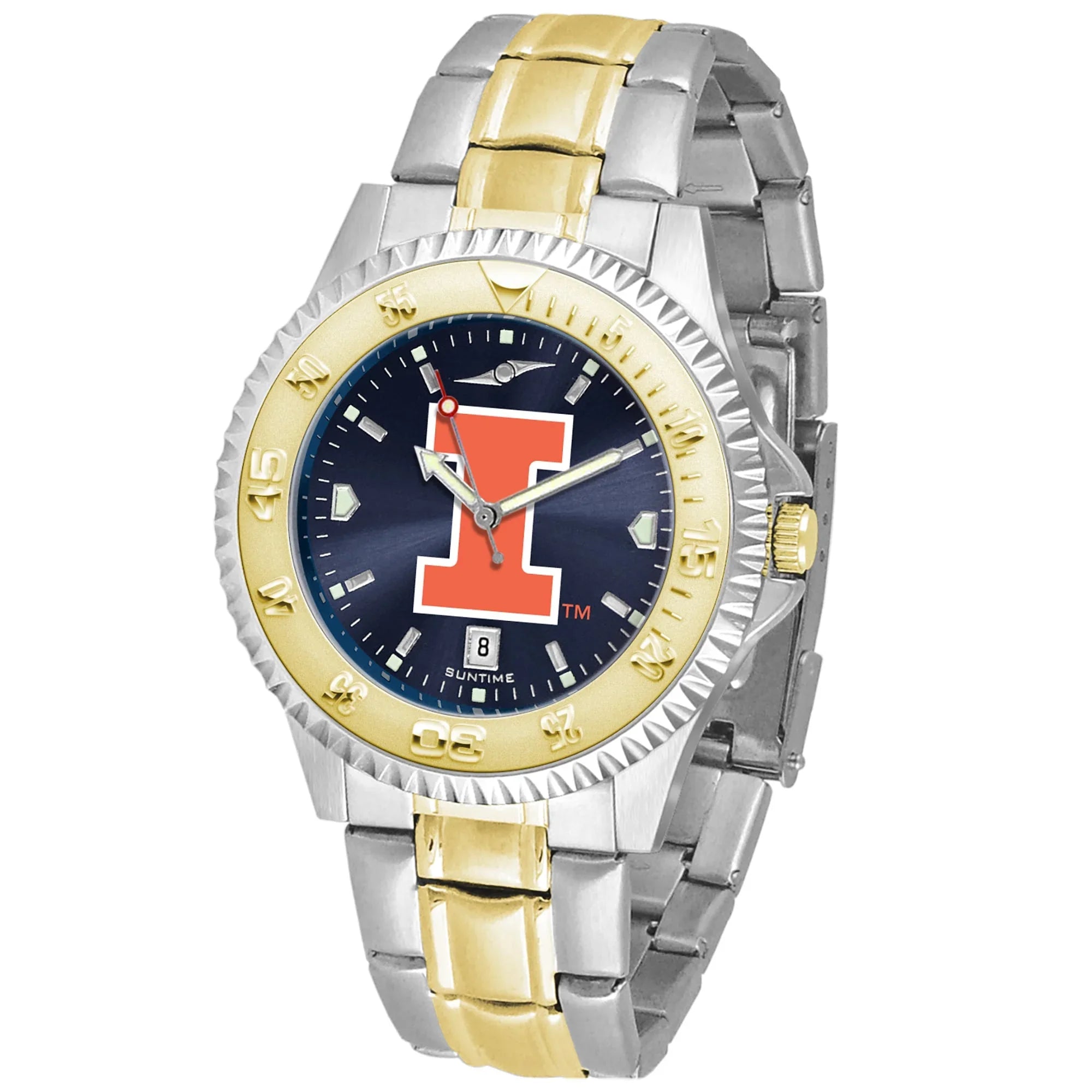 Illinois Fighting Two-Tone Competitor Navy AnoChrome Watch Illini