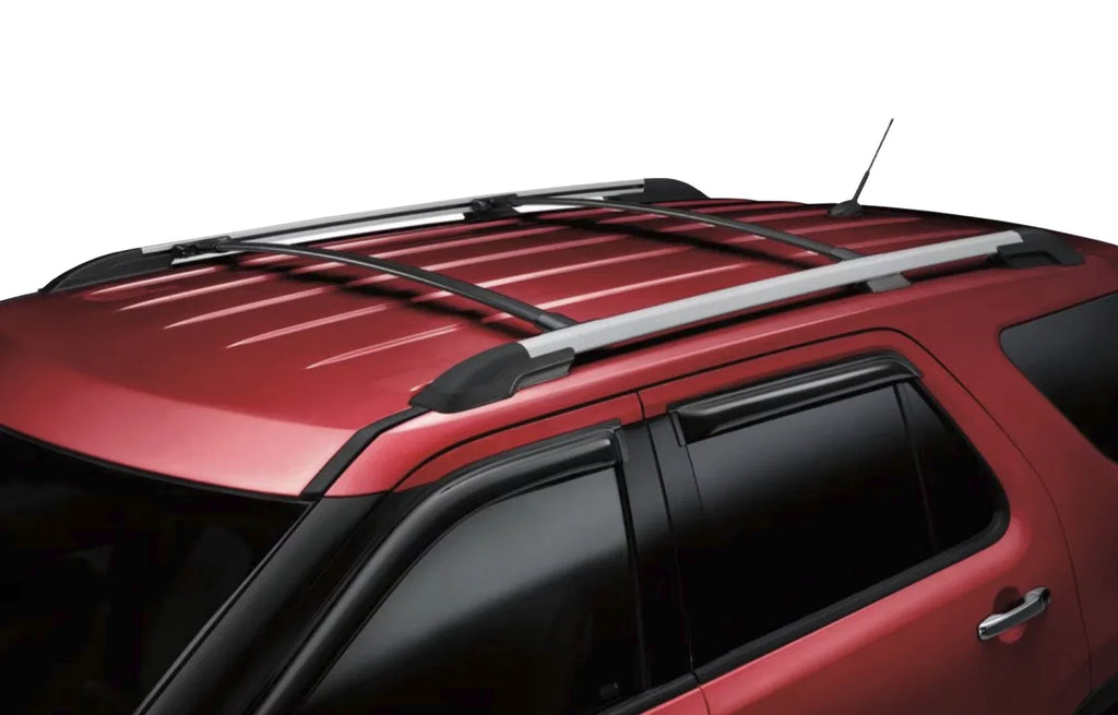 Rack 2011-2015 2pcs, BRIGHTLINES Roof Set Explorer Cargo Aluminum Replacement a of for Rack Top Black Ford Crossbars