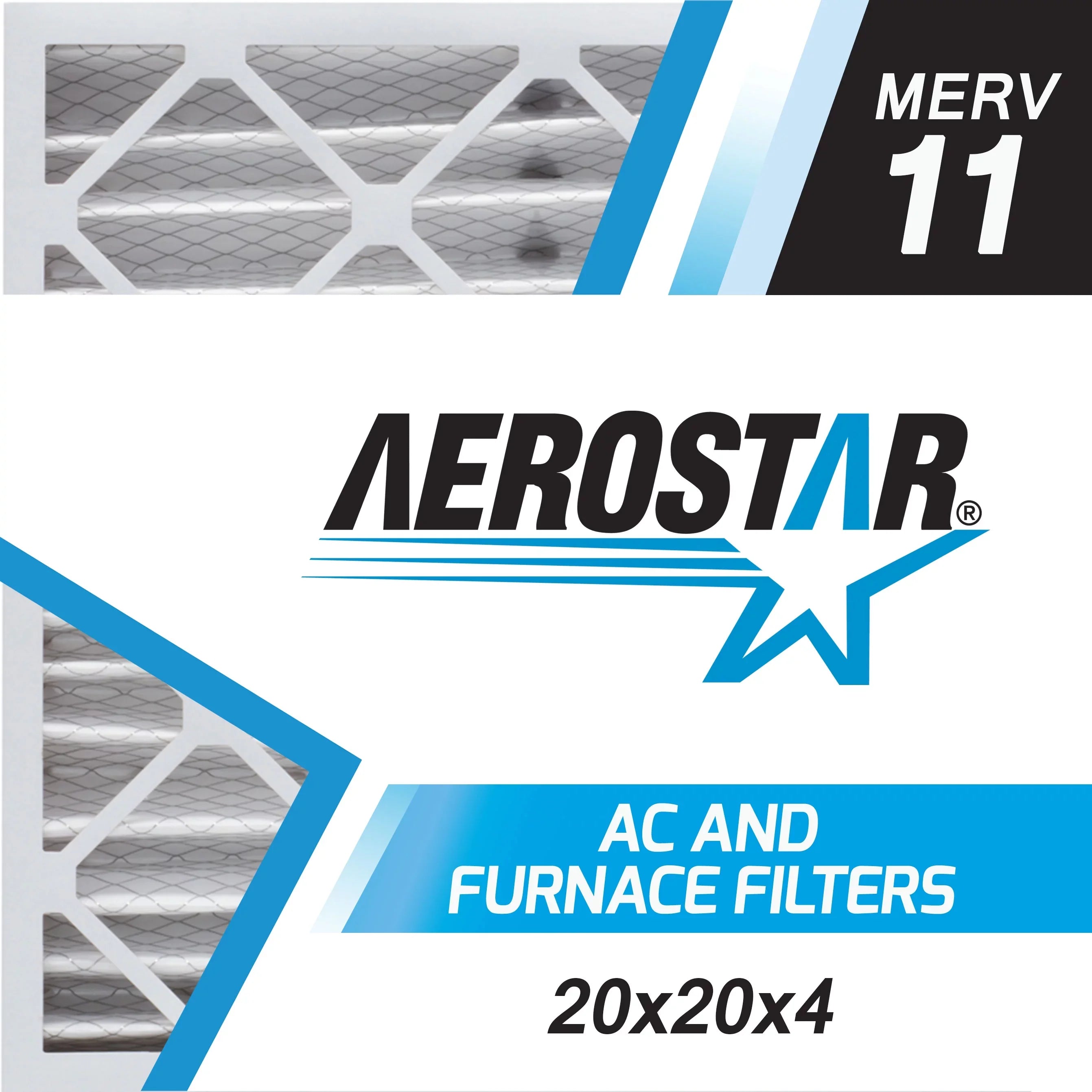 4 4, 11, Box x MERV Aerostar of 20 Filter, oxygen 20 20x20x4 x