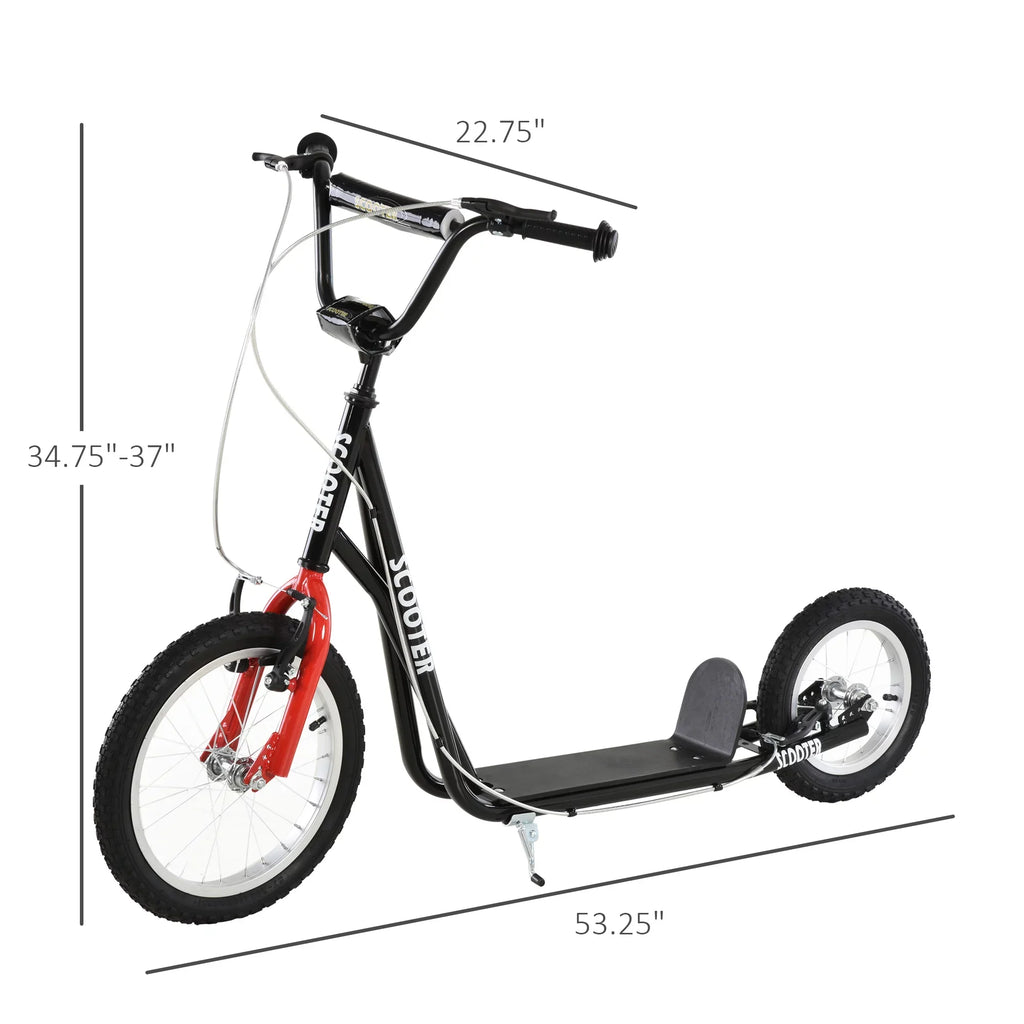 Youth Aosom Dual Rear Front Scooter Black Brakes, and Caliper
